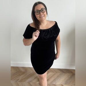 Only Womens Velvet Mini Dress XL Black Whimsigoth Formal Event Witchy Fitted